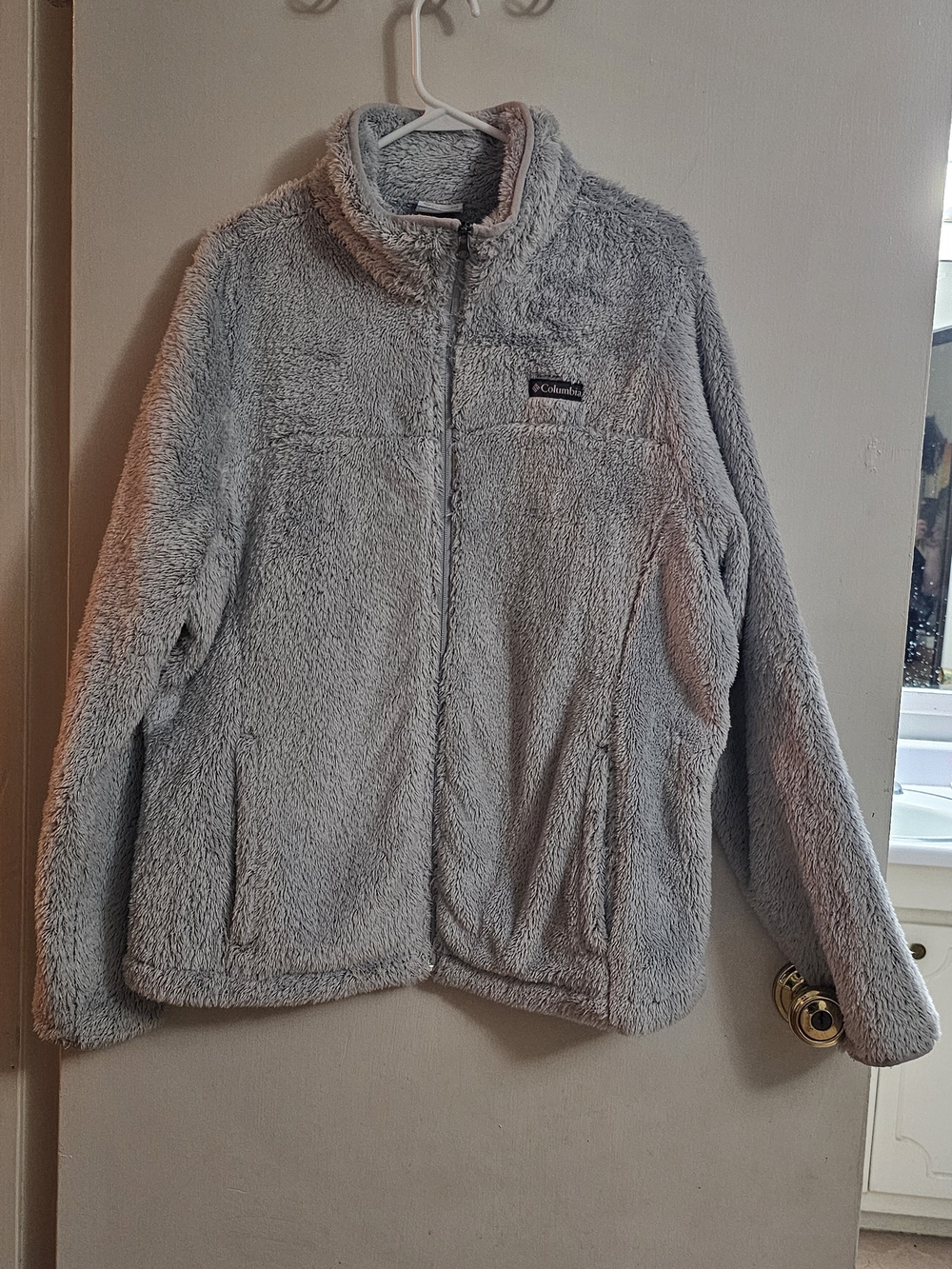 Columbia Plush Full-Zip Fleece Jacket - Light Gray